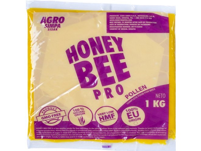 Допълващ фураж за пчели с полен "Honey bee pro" 1 кг. | pchelarkj.com